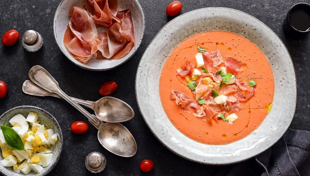 Recept Studená rajčatová polévka Salmorejo od Lucky Grusové