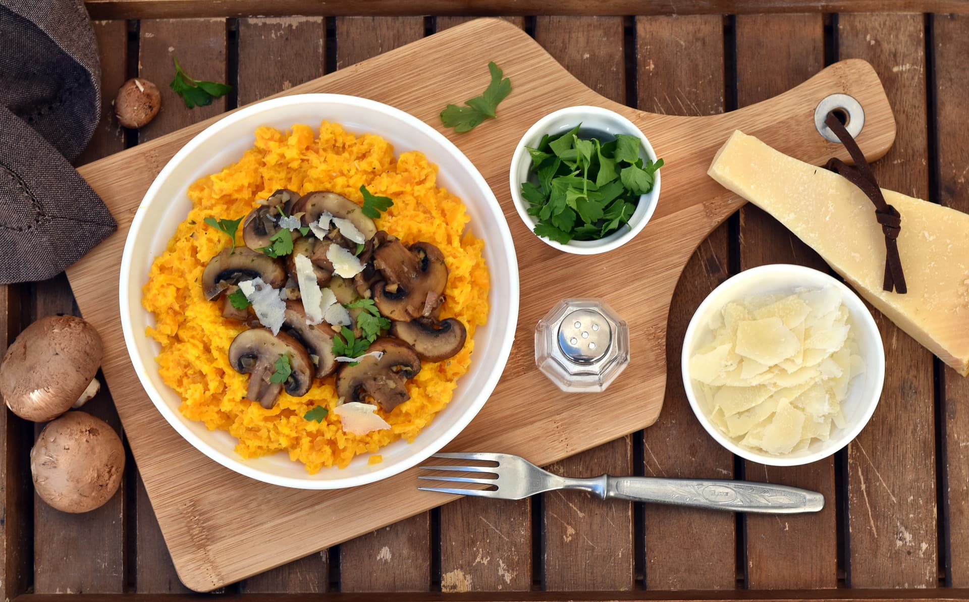Dýňové risotto se žampióny