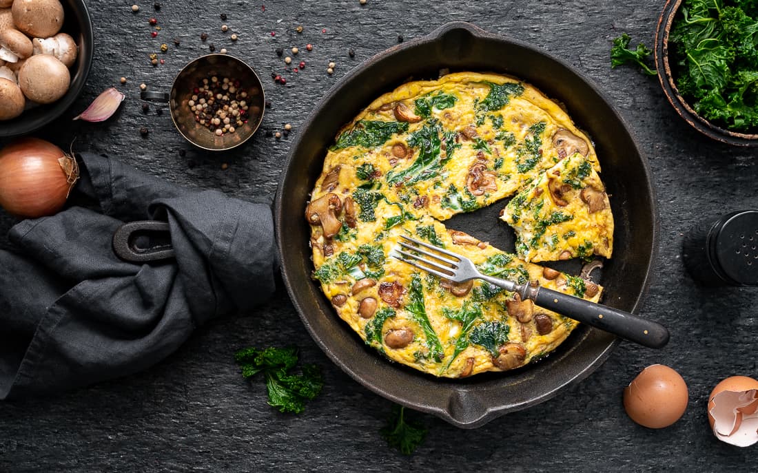 Frittata s kadeřávkem