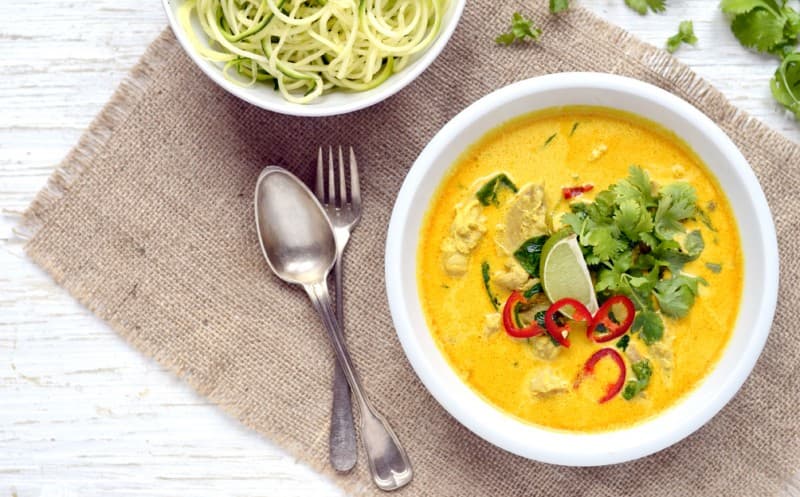 Žluté kuřecí curry
