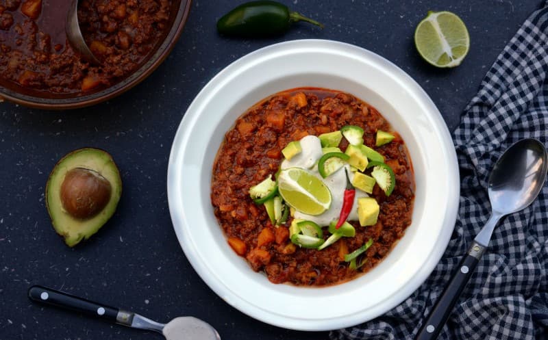 Pečené dýňové chilli con carne