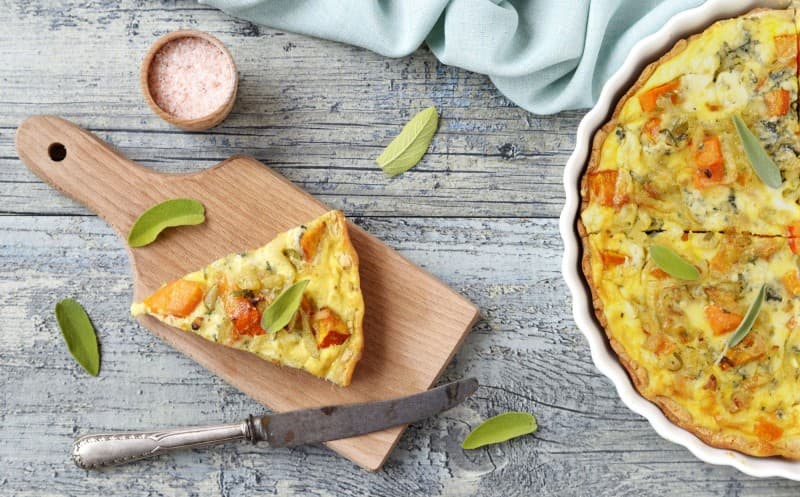 Dýňový quiche s nivou
