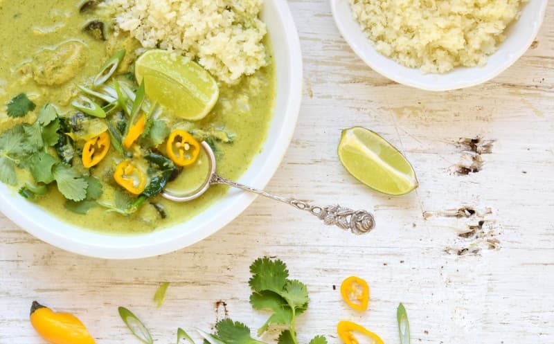 Zelené thajské curry z pomalého hrnce