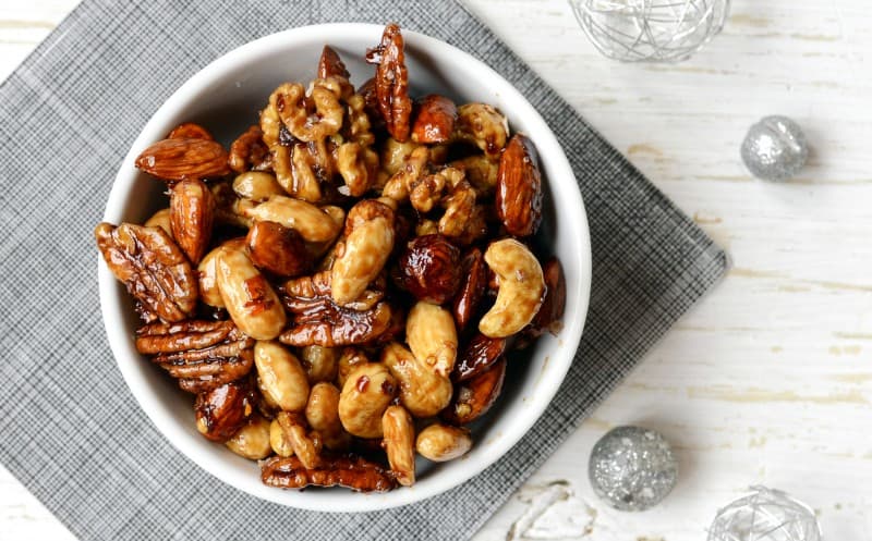 Zkaramelizované chilli ořechy