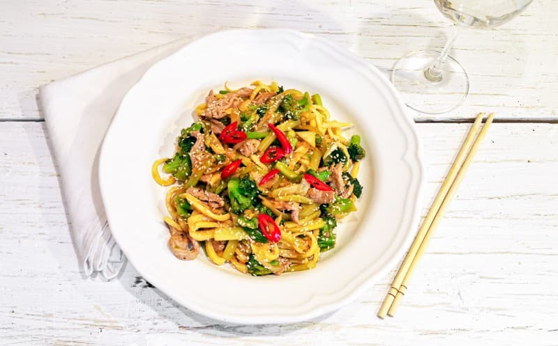 Stir-fry z brokolice a panenky