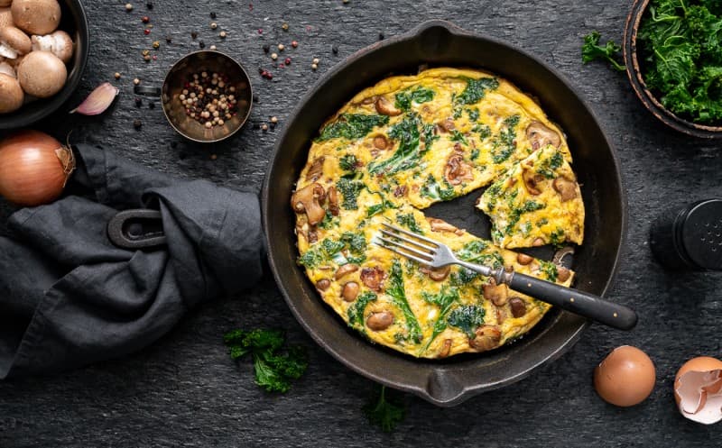 Frittata s kadeřávkem