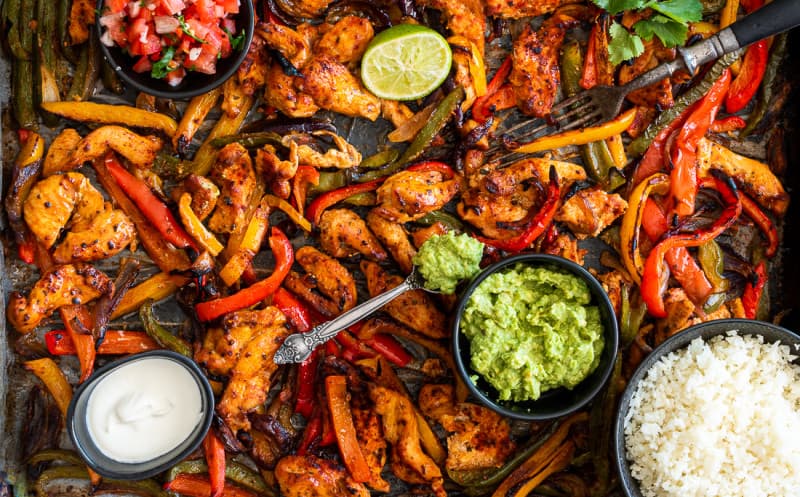 Pečené kuřecí fajitas