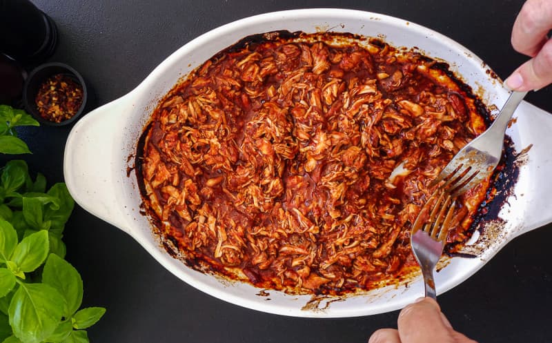 Trhané kuře v BBQ omáčce