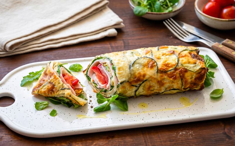 Plněná cuketová tortilla