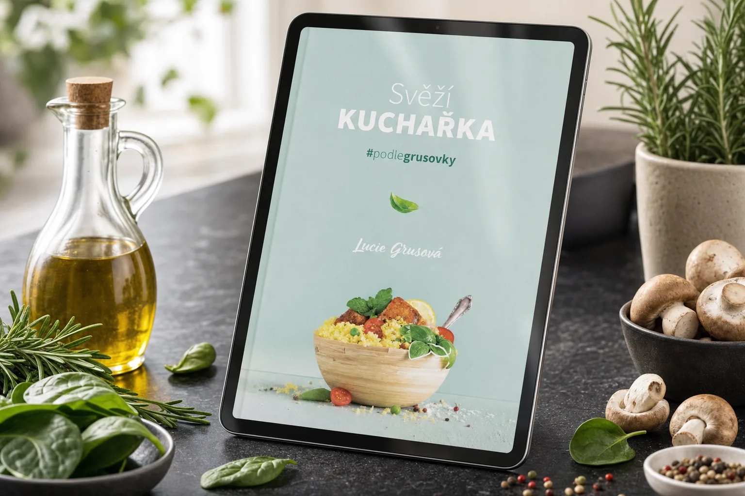 E-kniha Svěží kuchařka na tabletu, studiový snímek