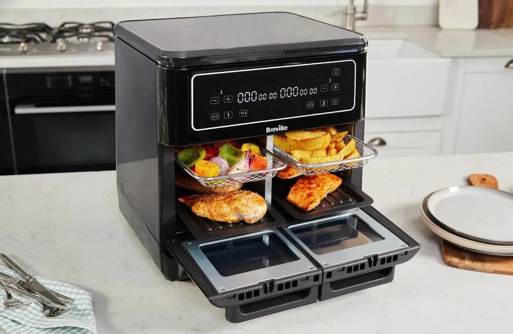 Multifunkční dvouzónová horkovzdušná fritéza Breville Halo Dual