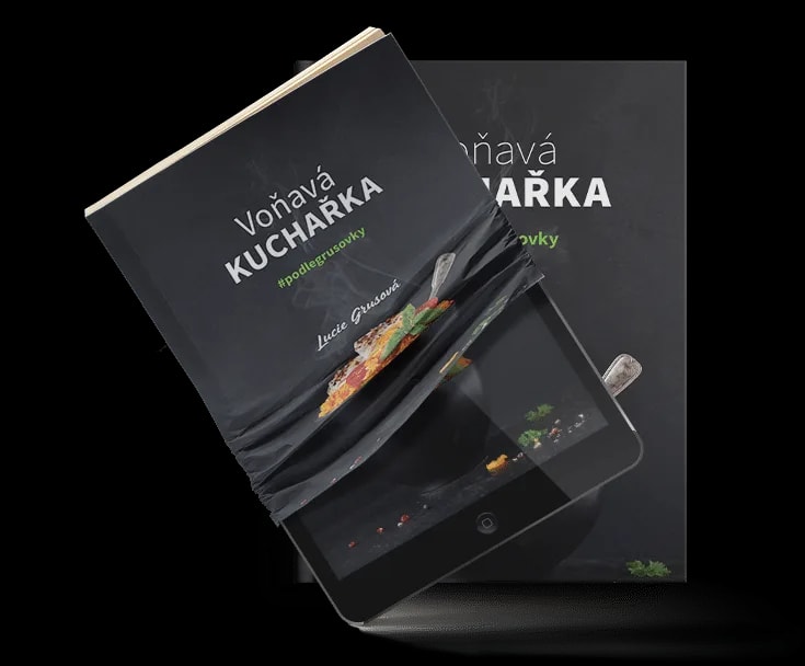Voňavá e-kuchařka zobrazená na tabletu