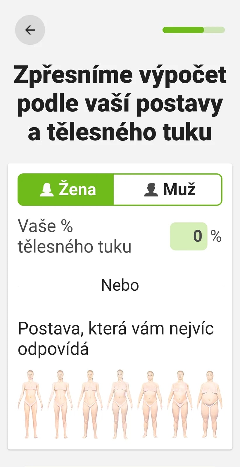 1. krok: Schované tlačítko Pokračovat