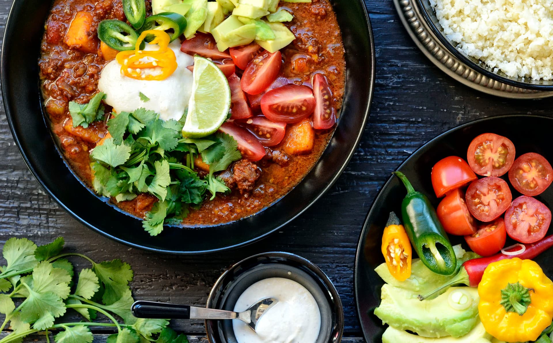 Chilli con carne s batáty z pomalého hrnce