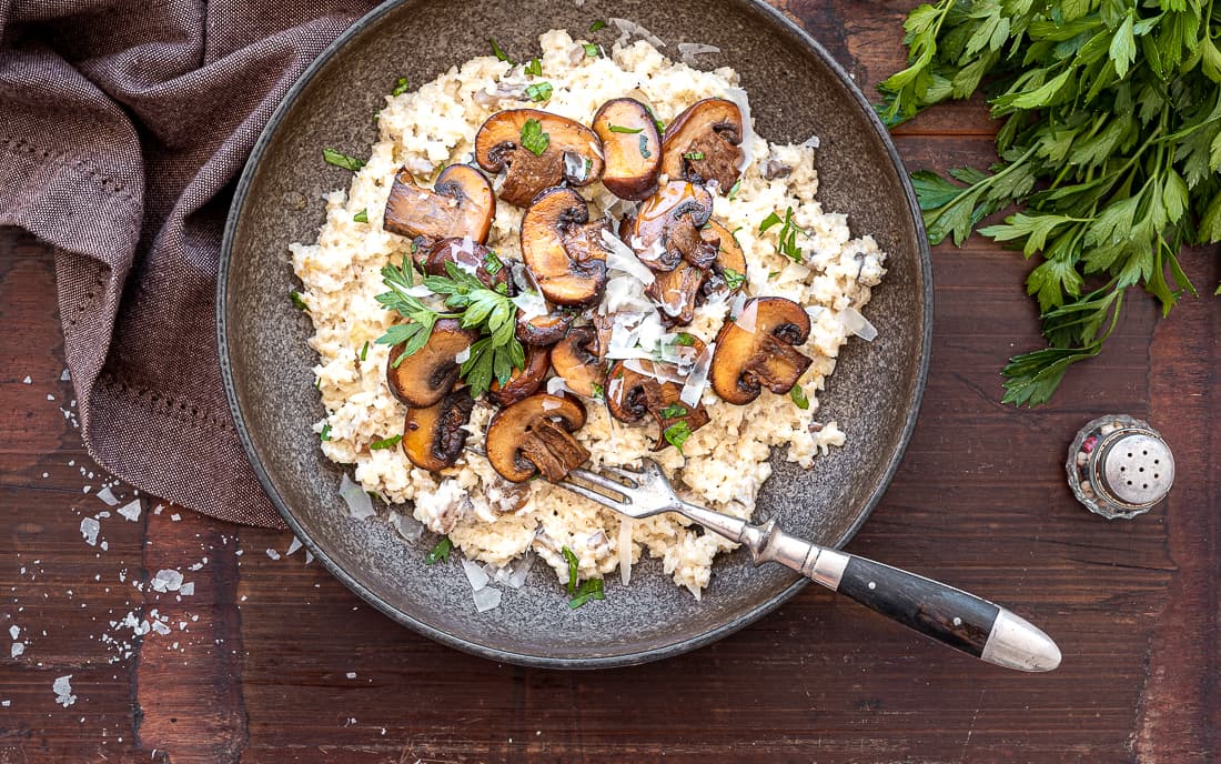 Houbové „risotto“ (Květákotto)