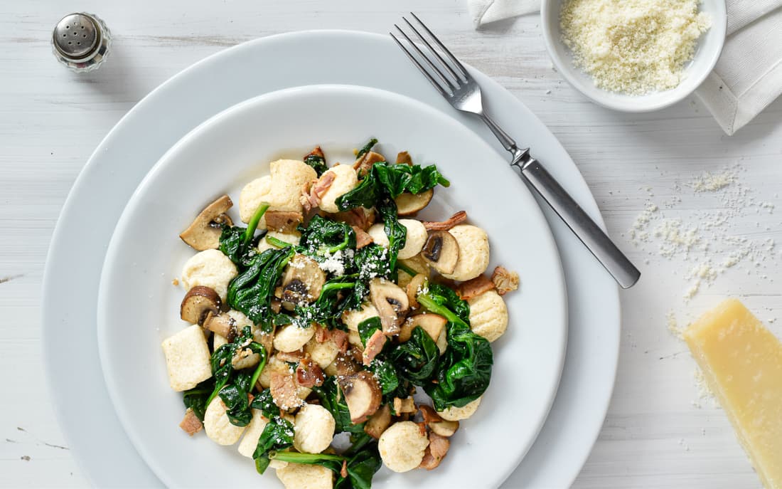 Ricottové gnocchi se špenátem