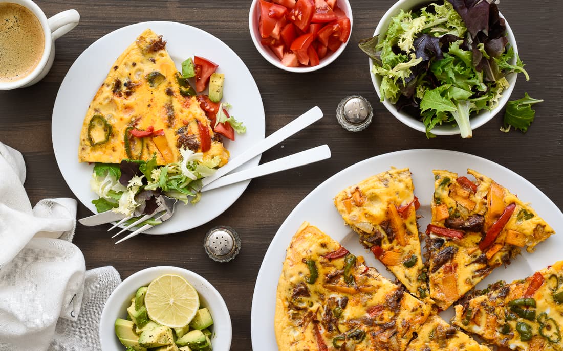 Frittata s paprikou a dýní