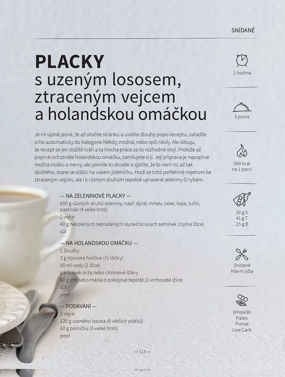 Ukázka z Voňavé kuchařky: recept se surovinami a postupem