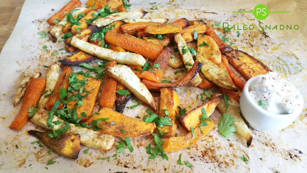 Pečená zelenina, citrónový tahini dip