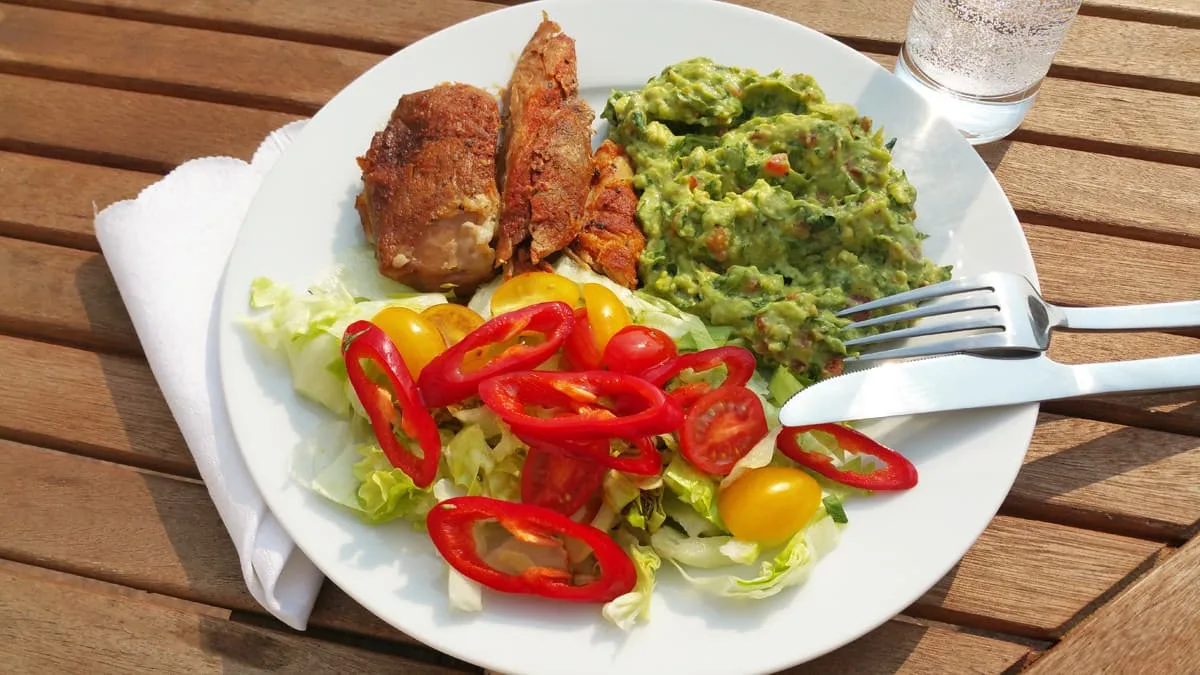 Vepřová pečeně, guacamole